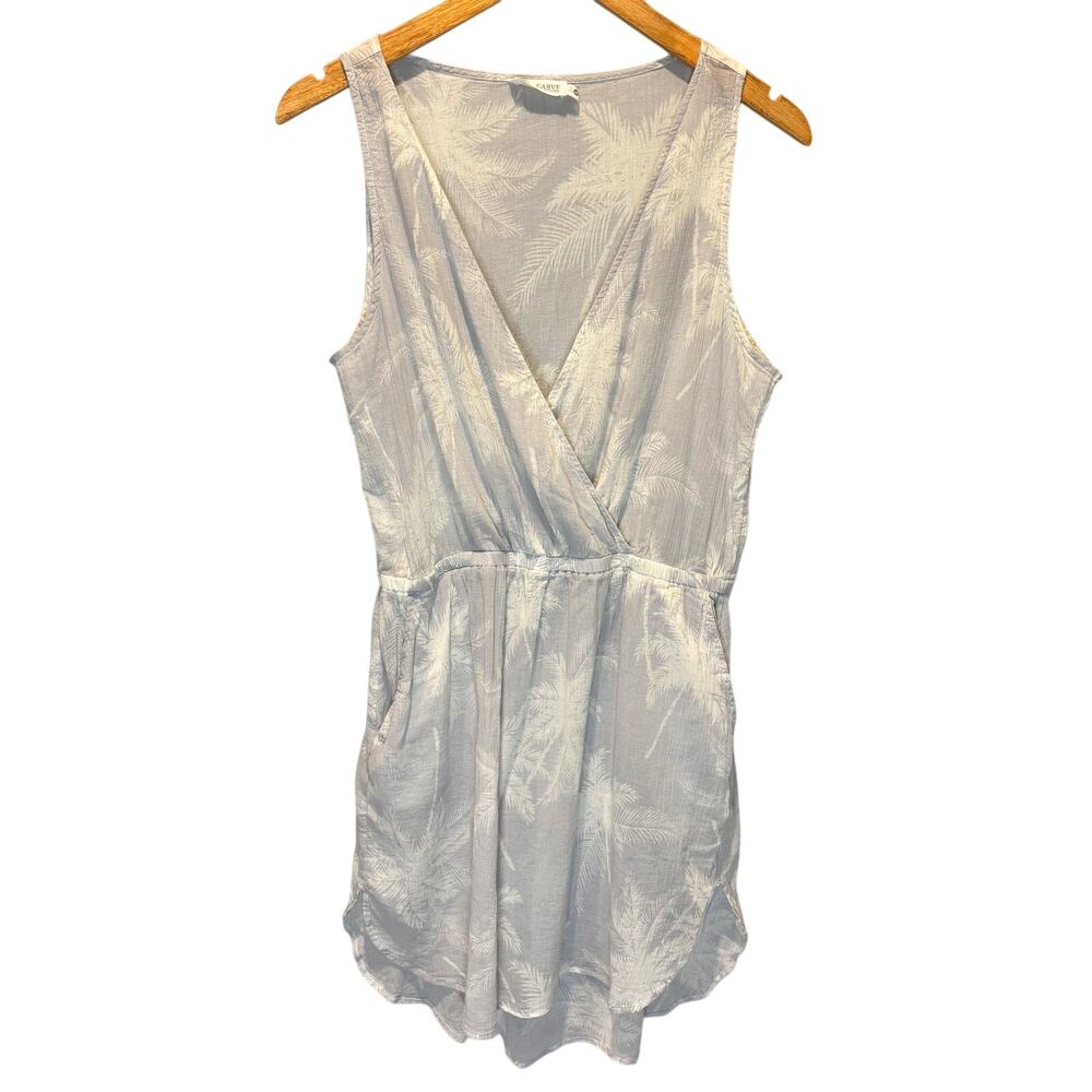 Carve Designs Light Blue Palm-Print Swim Coverup
